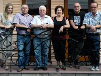 2014-04-From left to right: Janne, volunteer of Action Reconciliation Service for Peace; Mykola Kushnir, Director of the Chernivtsi Museum of Bukovinian Jewish History and Culture; Arthur Rindner and his girlfriend Rina - Arthur volunteers for the World Organization of Bukovina Jews; Edgar Hauster and Christian Herrmann -- our two famous travellers/bloggers